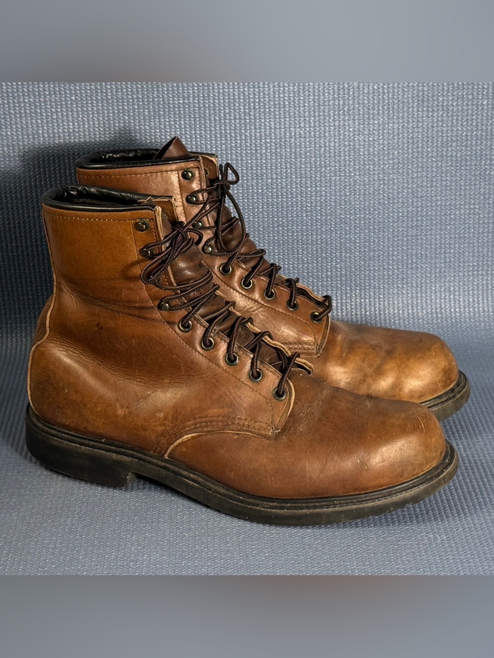 RED WING Work Boots Men’s Brown Leather Safety Made in USA Boots Size 11.5